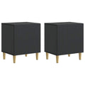Nachttisch 2 pcs Schwarz 43 x 34,5 x 50 cm Holzwerkstoff