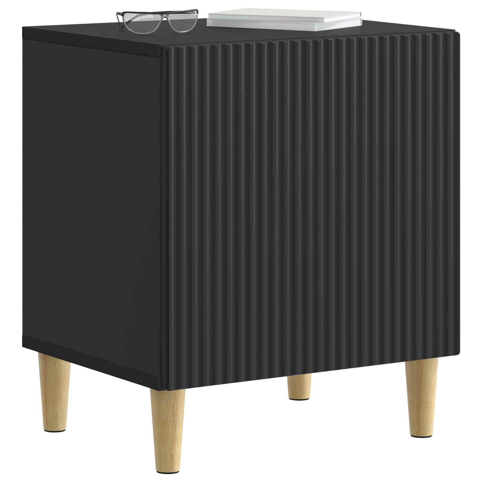 Nachttisch 2 pcs Schwarz 43 x 34,5 x 50 cm Holzwerkstoff