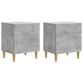 Nachttisch 2 pcs Betongrau 43 x 34,5 x 50 cm Holzwerkstoff