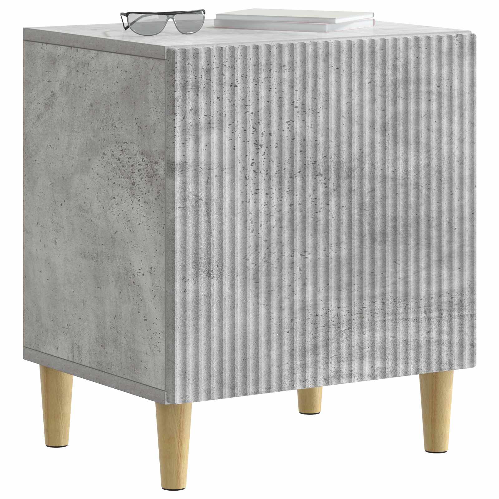 Nachttisch 2 pcs Betongrau 43 x 34,5 x 50 cm Holzwerkstoff