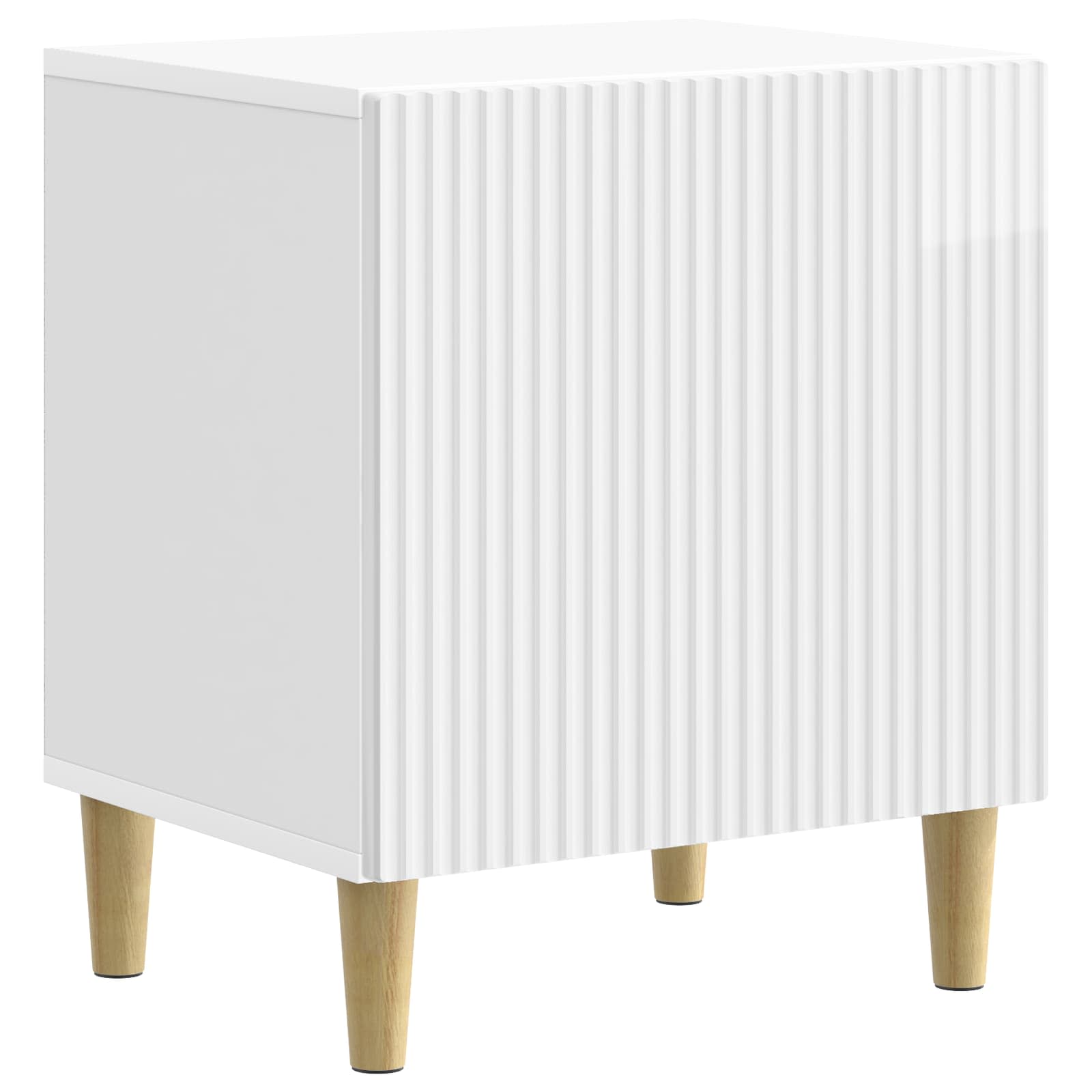 Nachttisch 2 pcs Hochglanz Weiß 43 x 34,5 x 50 cm Holzwerkstoff