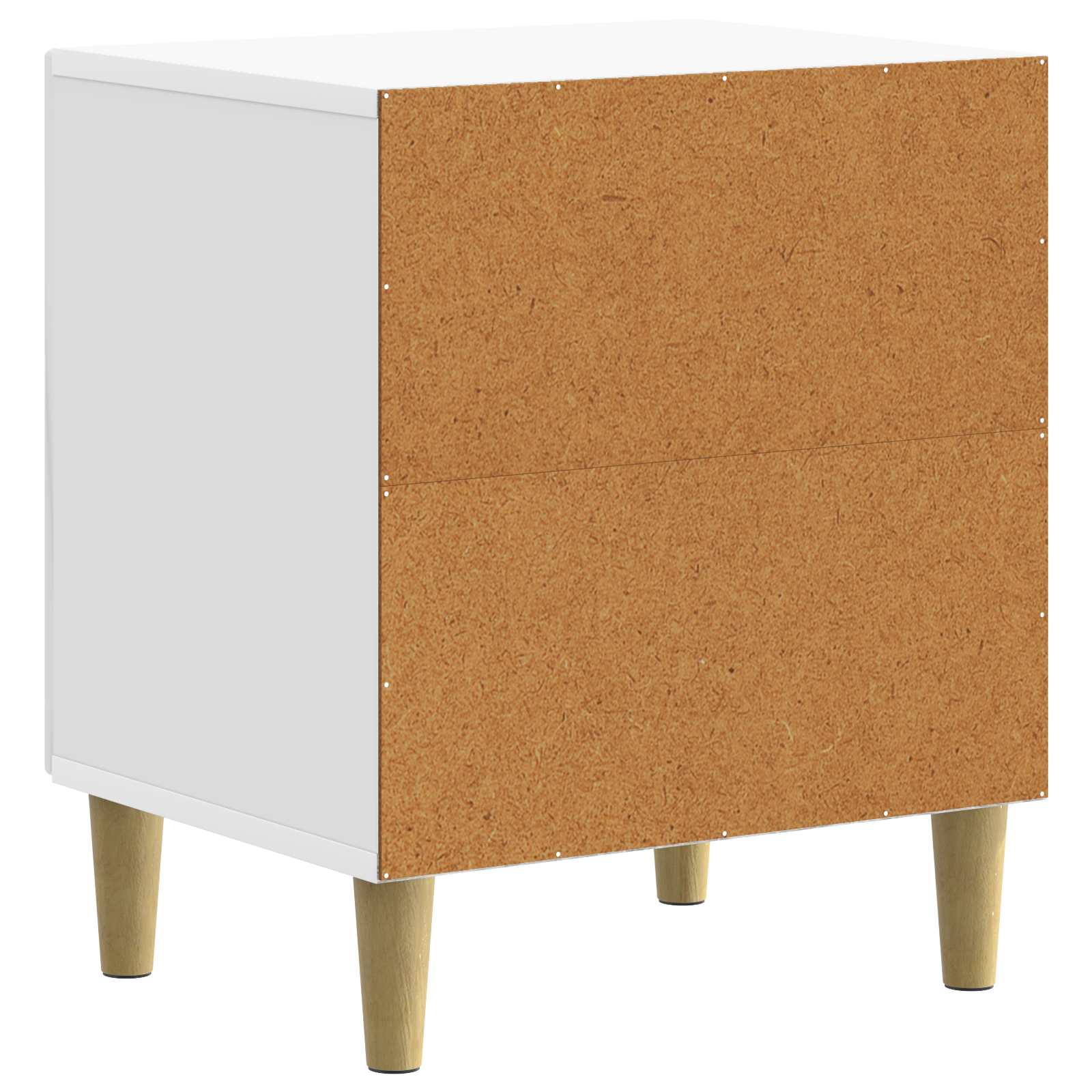 Nachttisch 2 pcs Hochglanz Weiß 43 x 34,5 x 50 cm Holzwerkstoff