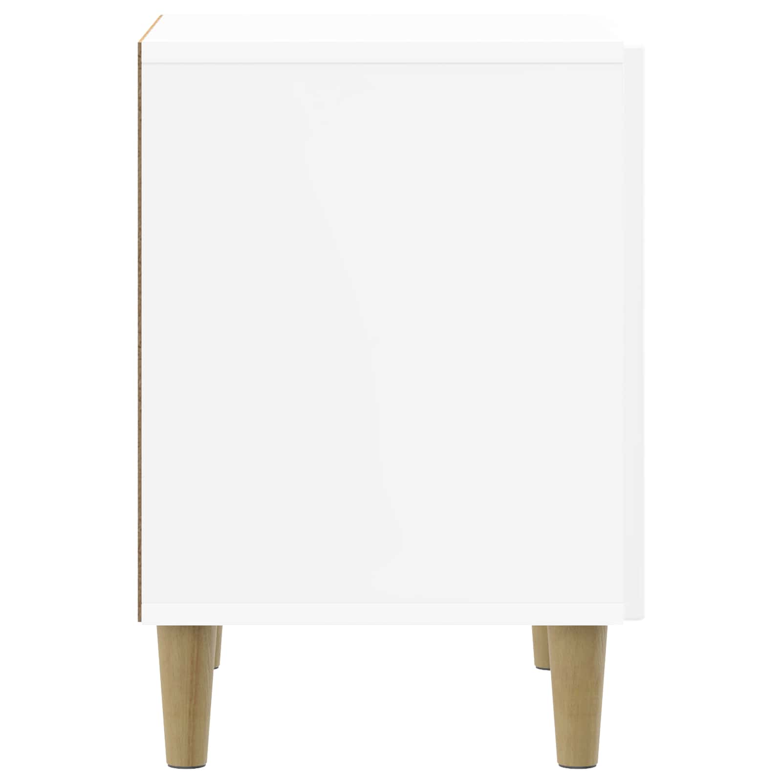 Nachttisch 2 pcs Hochglanz Weiß 43 x 34,5 x 50 cm Holzwerkstoff
