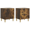 Nachttisch 2 pcs Geräucherte Eiche 43 x 34,5 x 50 cm