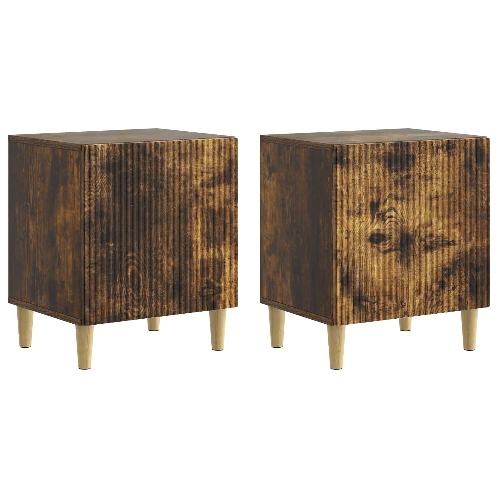 Nachttisch 2 pcs Geräucherte Eiche 43 x 34,5 x 50 cm