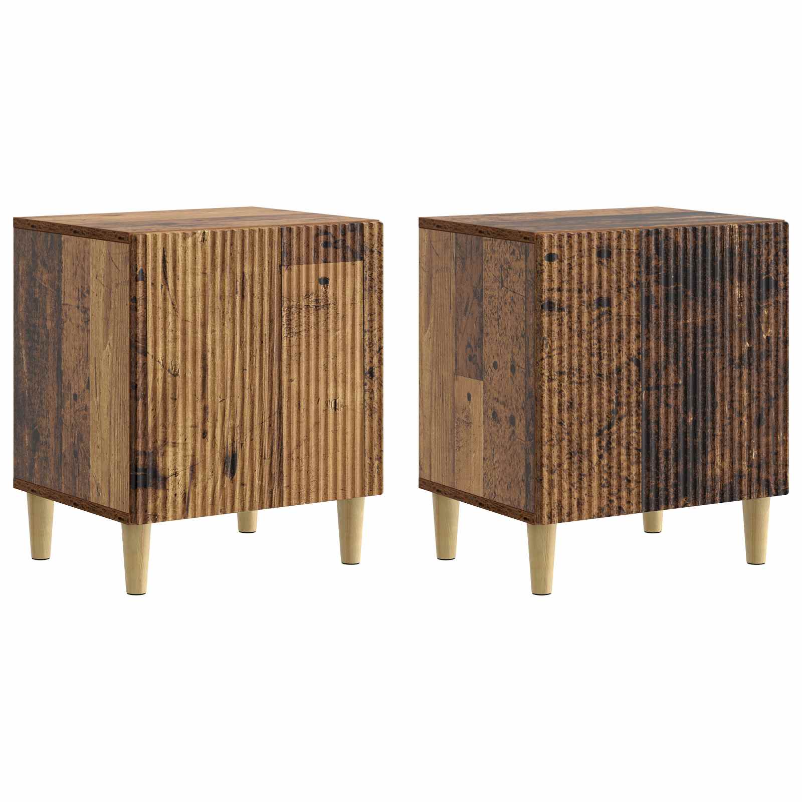 Nachttisch 2 pcs Altholz 43 x 34,5 x 50 cm Holzwerkstoff