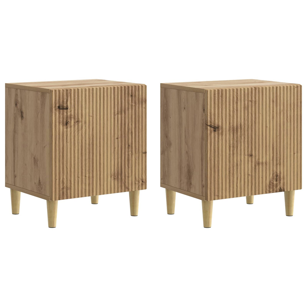 Nachttisch 2 pcs Artisan-Eiche 43 x 34,5 x 50 cm Holzwerkstoff