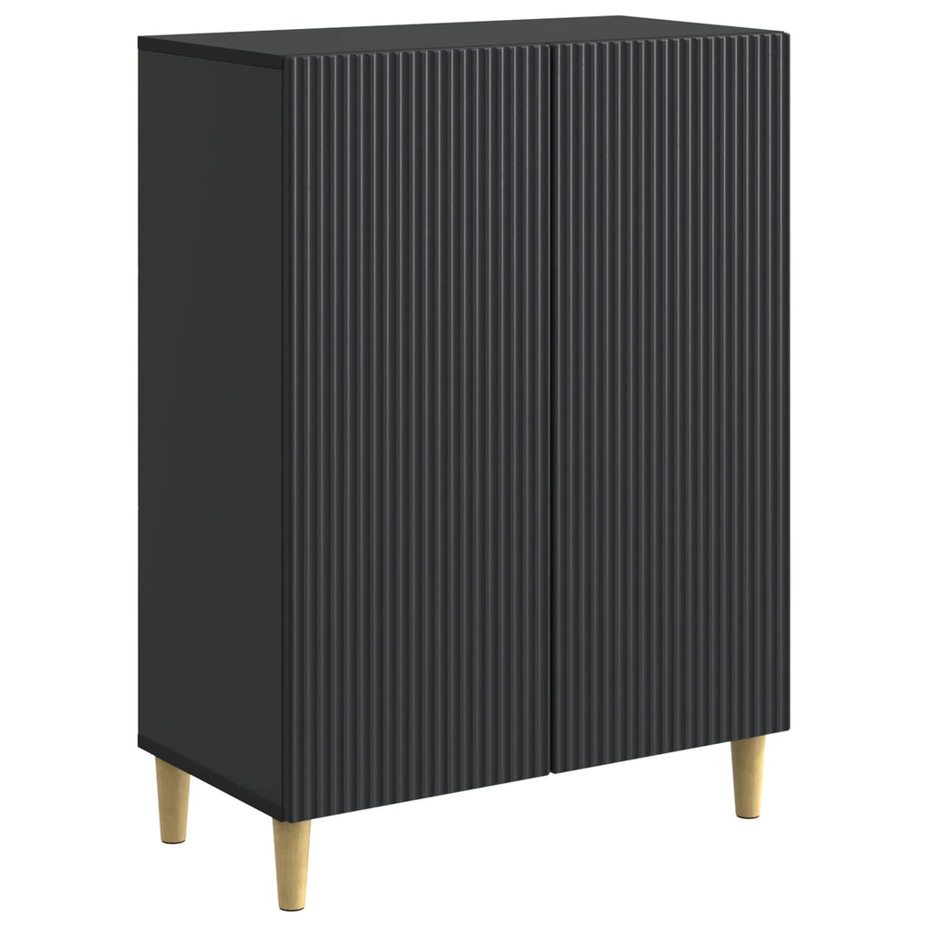 Sideboard Schwarz 66 x 34,5 x 90 cm Holzwerkstoff