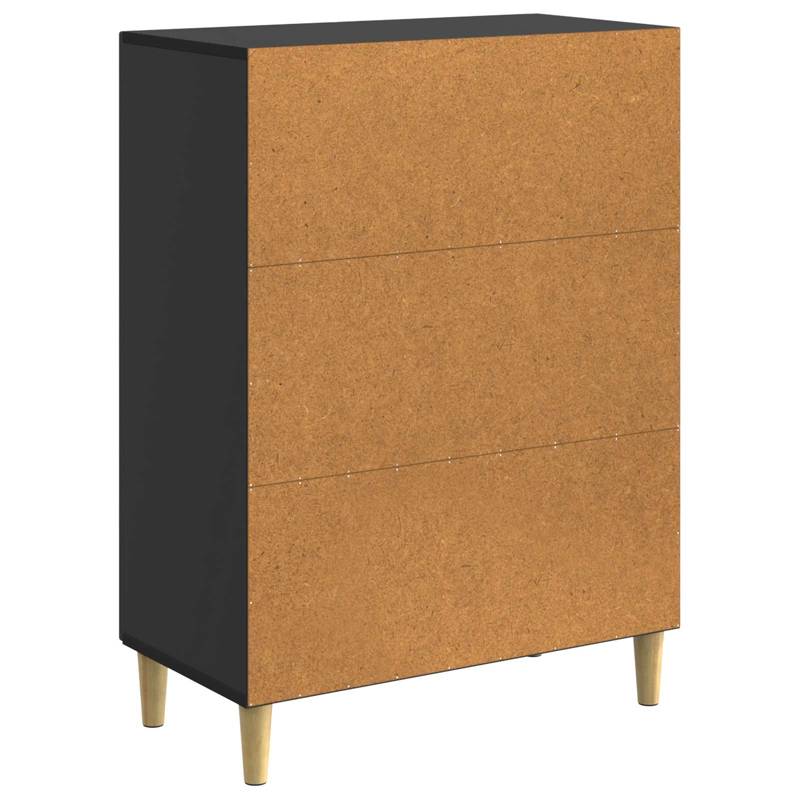 Sideboard Schwarz 66 x 34,5 x 90 cm Holzwerkstoff