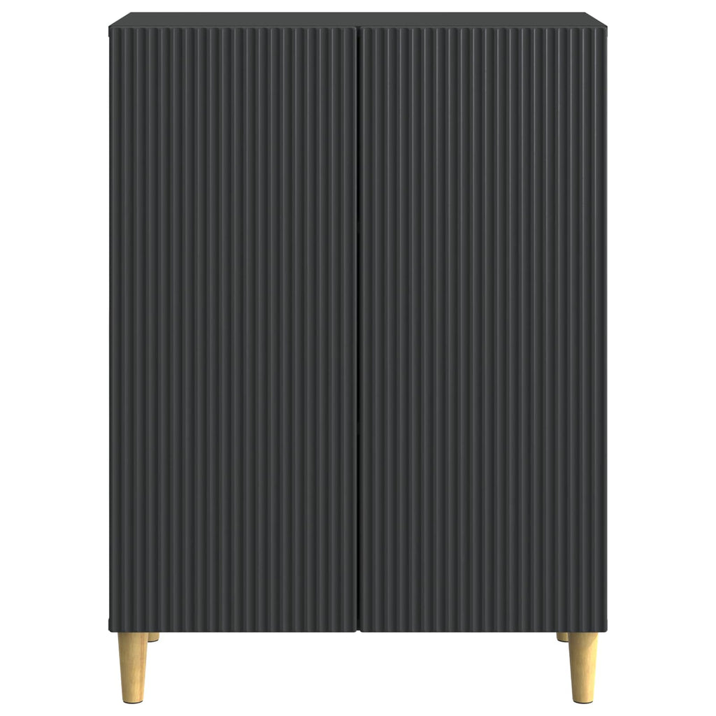 Sideboard Schwarz 66 x 34,5 x 90 cm Holzwerkstoff