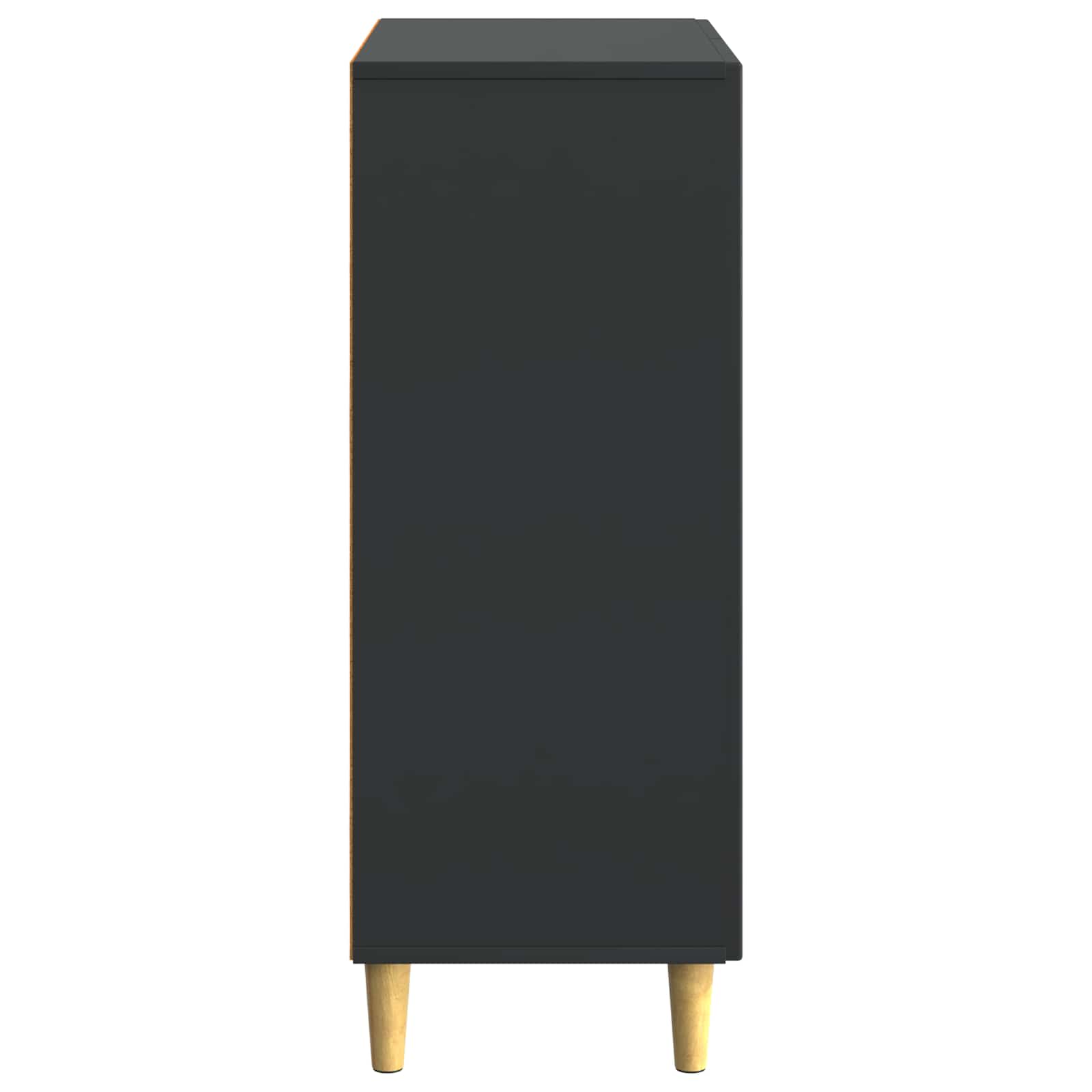 Sideboard Schwarz 66 x 34,5 x 90 cm Holzwerkstoff