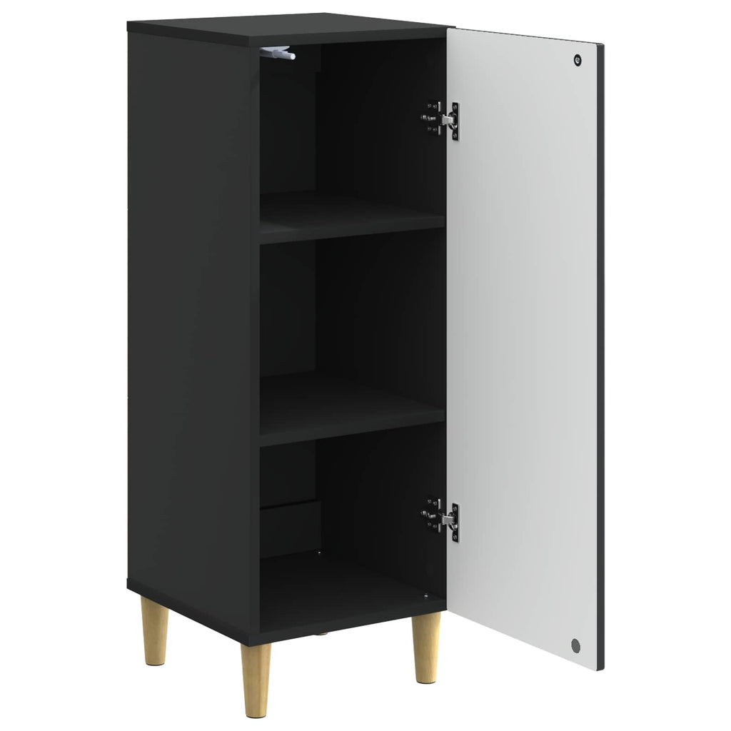Sideboard Schwarz 33 x 34,5 x 90 cm Holzwerkstoff