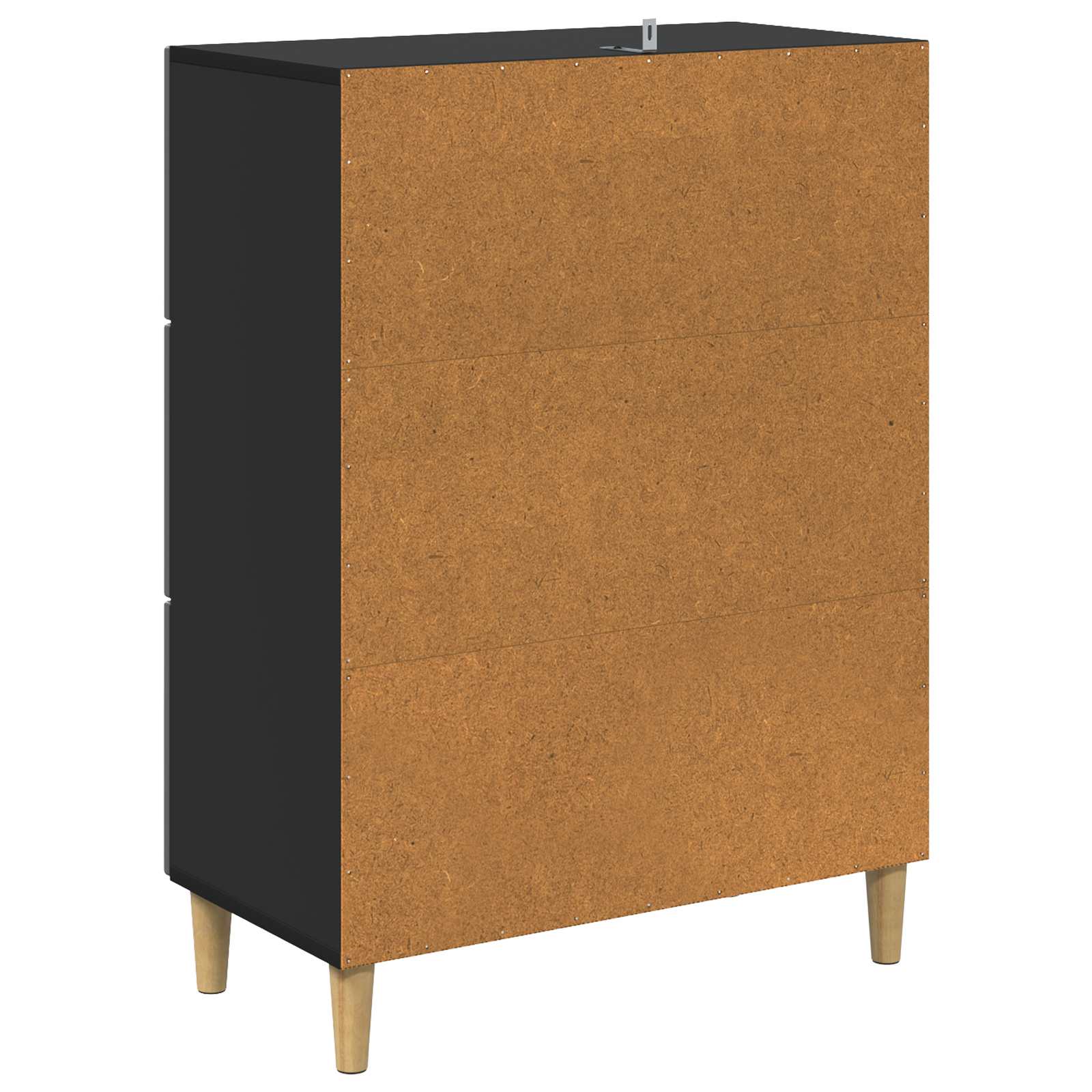Schubladenschrank Schwarz 66 x 34,5 x 90 cm Holzwerkstoff