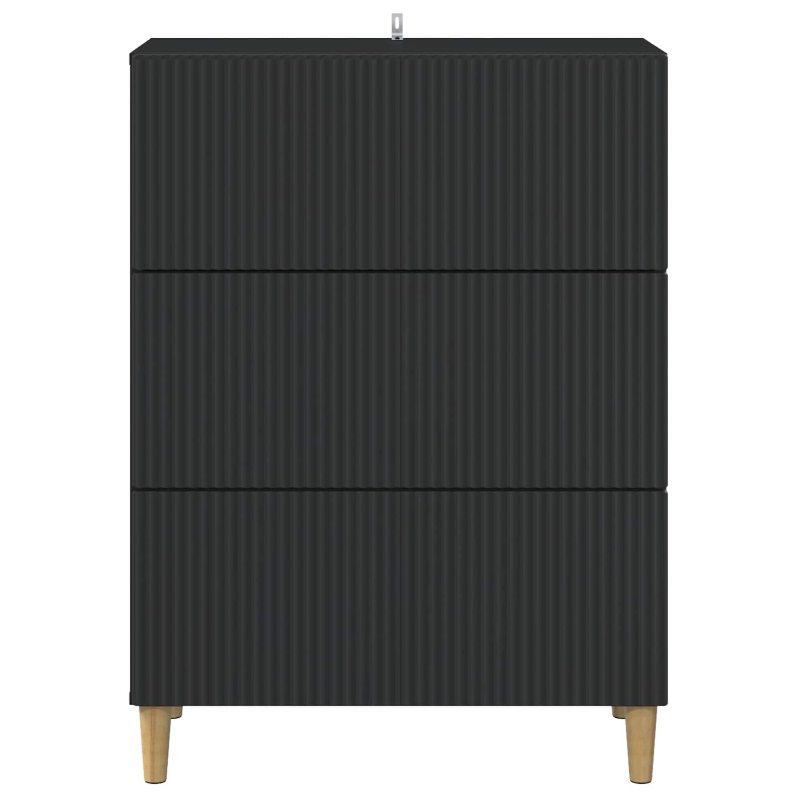 Schubladenschrank Schwarz 66 x 34,5 x 90 cm Holzwerkstoff