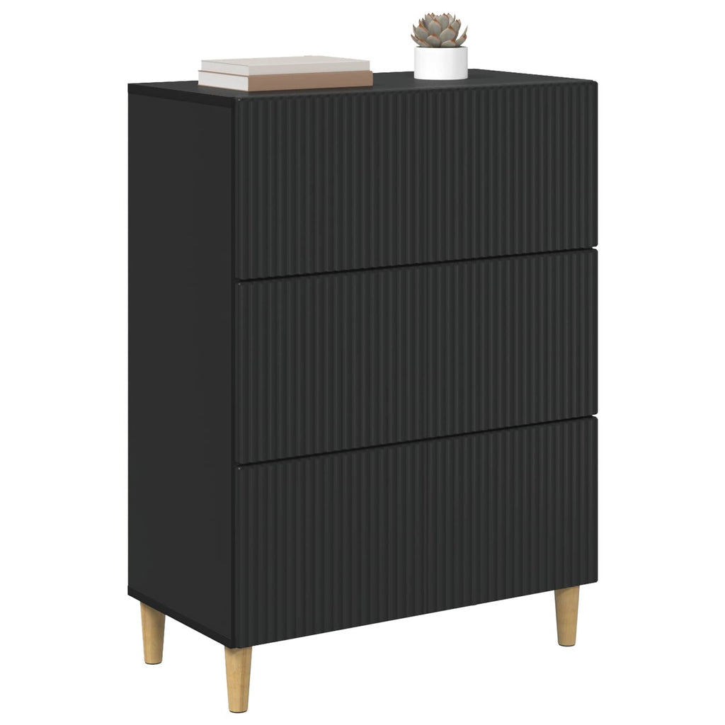 Schubladenschrank Schwarz 66 x 34,5 x 90 cm Holzwerkstoff