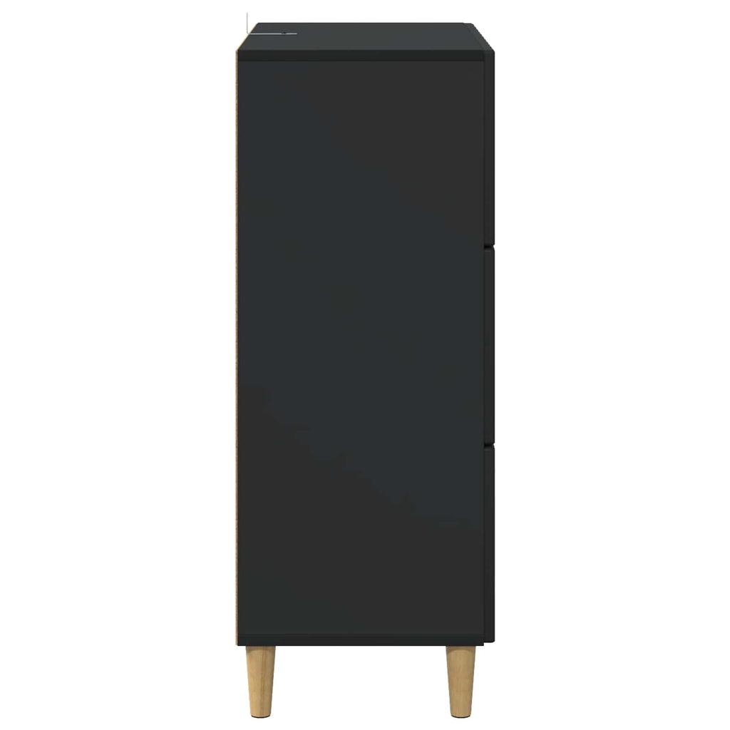 Schubladenschrank Schwarz 66 x 34,5 x 90 cm Holzwerkstoff