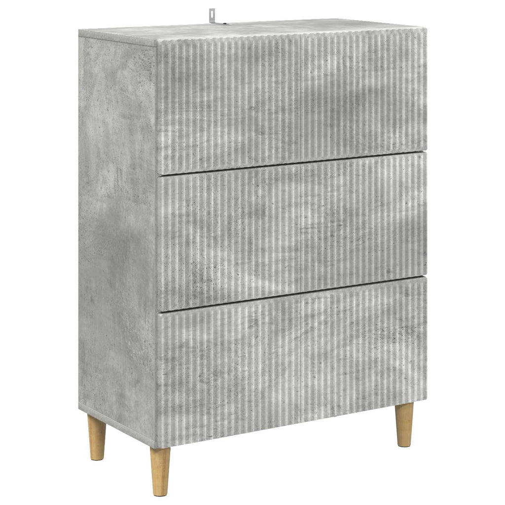 Schubladenschrank Betongrau 66 x 34,5 x 90 cm Holzwerkstoff