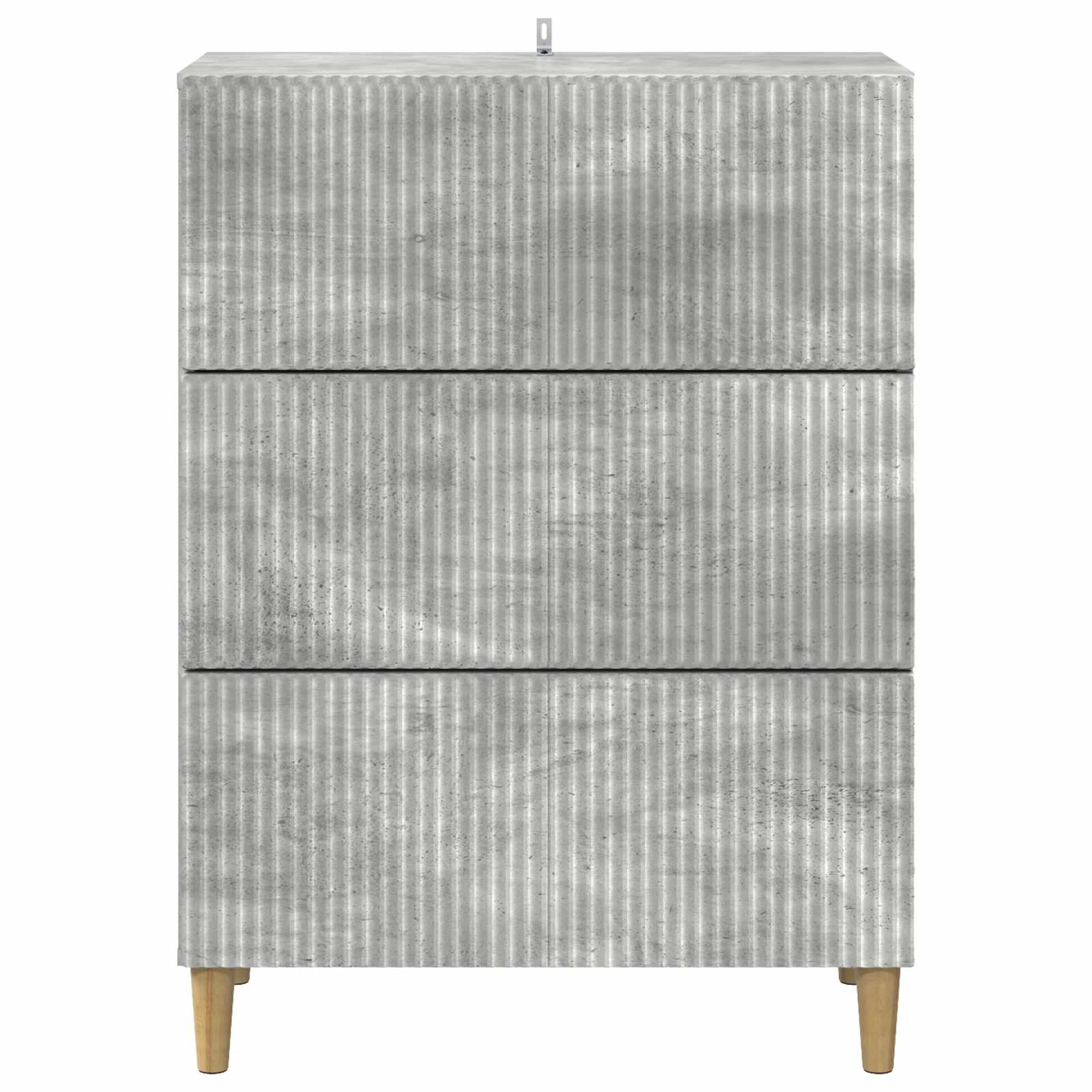 Schubladenschrank Betongrau 66 x 34,5 x 90 cm Holzwerkstoff