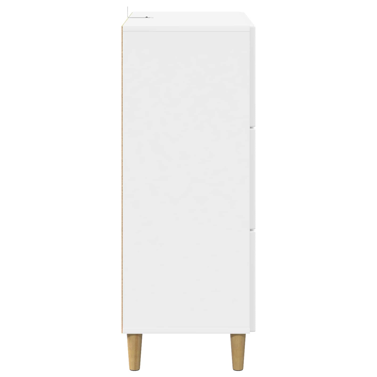 Schubladenschrank Hochglanz Weiß 66 x 34,5 x 90 cm