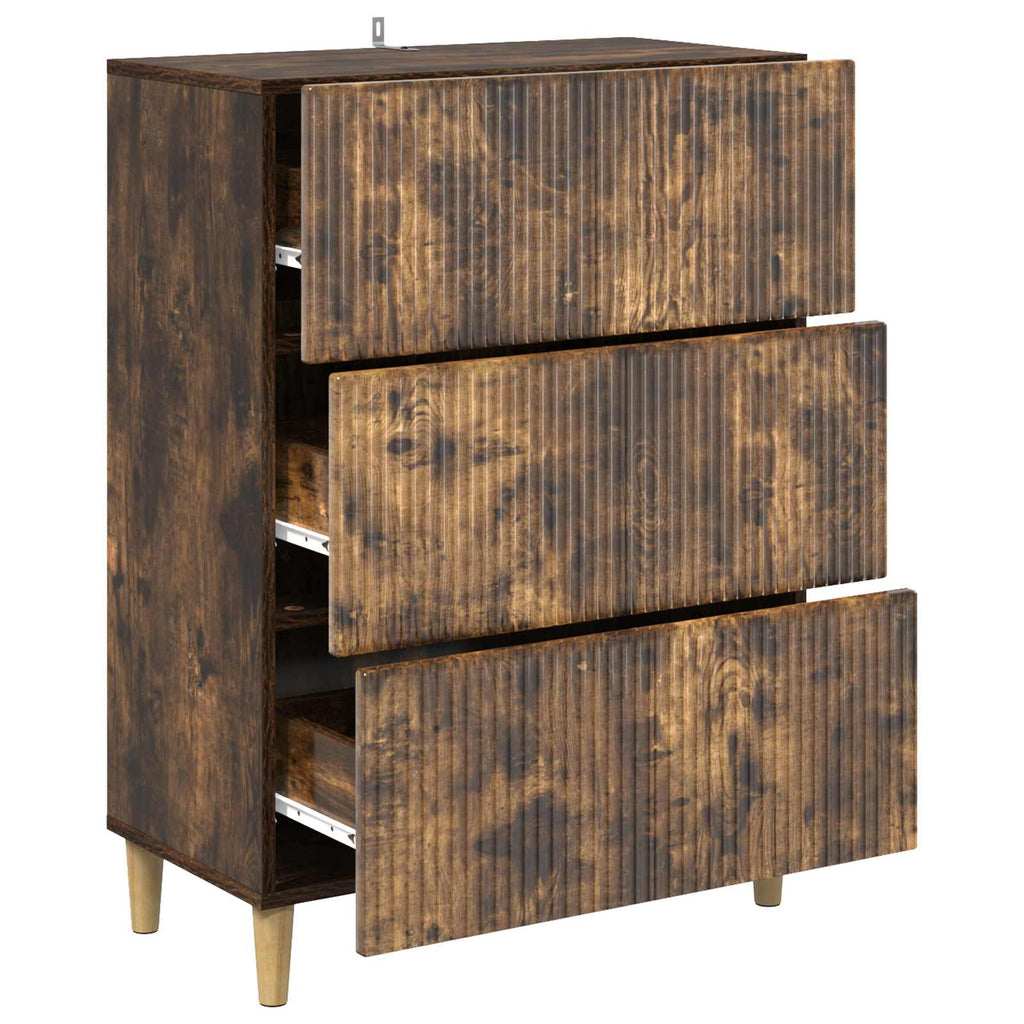 Schubladenschrank Geräucherte Eiche 66 x 34,5 x 90 cm