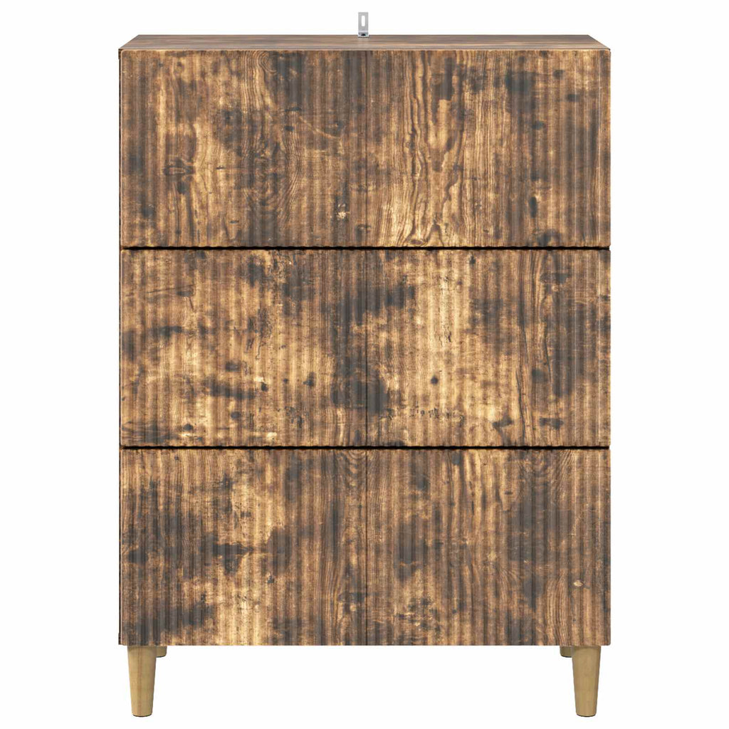 Schubladenschrank Geräucherte Eiche 66 x 34,5 x 90 cm