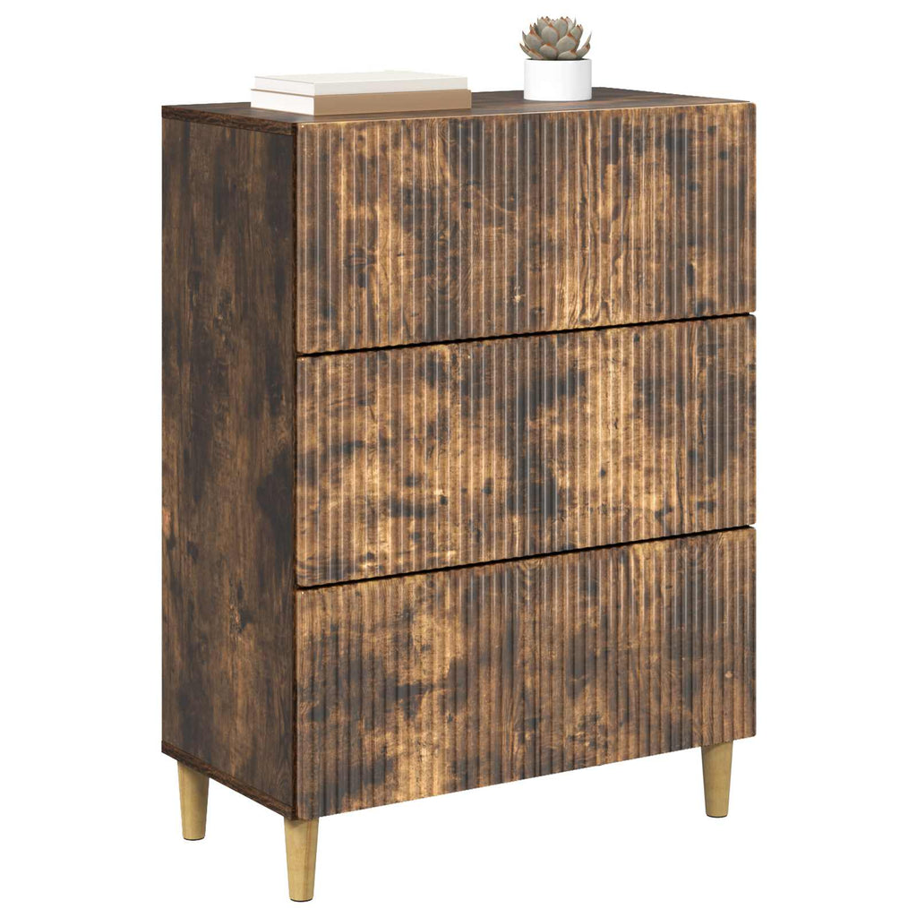 Schubladenschrank Geräucherte Eiche 66 x 34,5 x 90 cm