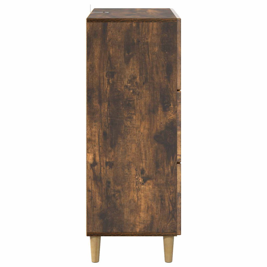 Schubladenschrank Geräucherte Eiche 66 x 34,5 x 90 cm