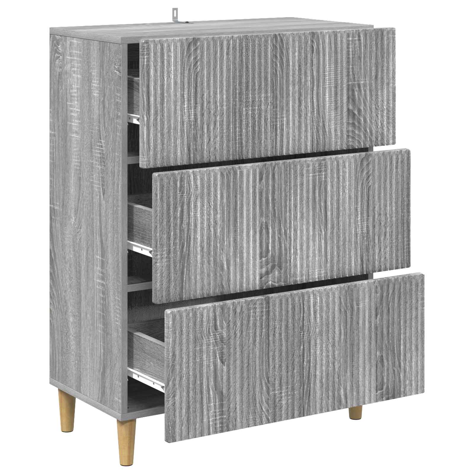 Schubladenschrank Graues Sonoma 66 x 34,5 x 90 cm Holzwerkstoff