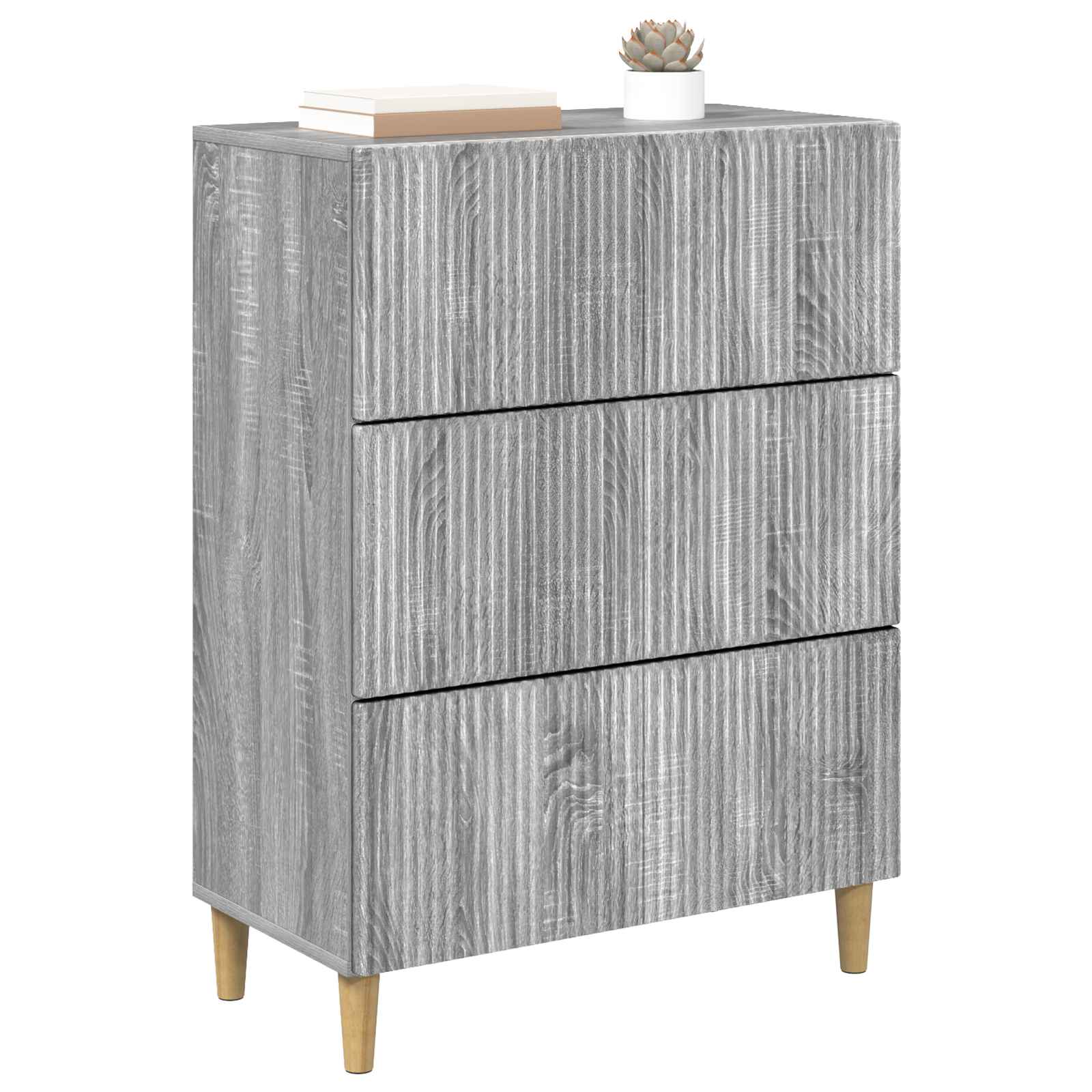 Schubladenschrank Graues Sonoma 66 x 34,5 x 90 cm Holzwerkstoff