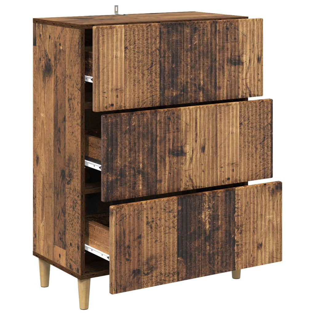Schubladenschrank Altholz 66 x 34,5 x 90 cm Holzwerkstoff