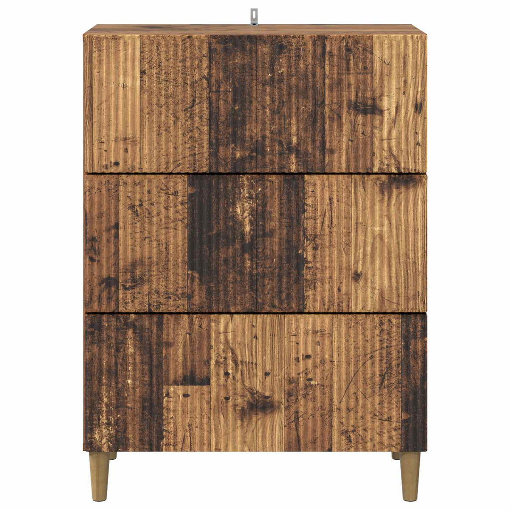 Schubladenschrank Altholz 66 x 34,5 x 90 cm Holzwerkstoff