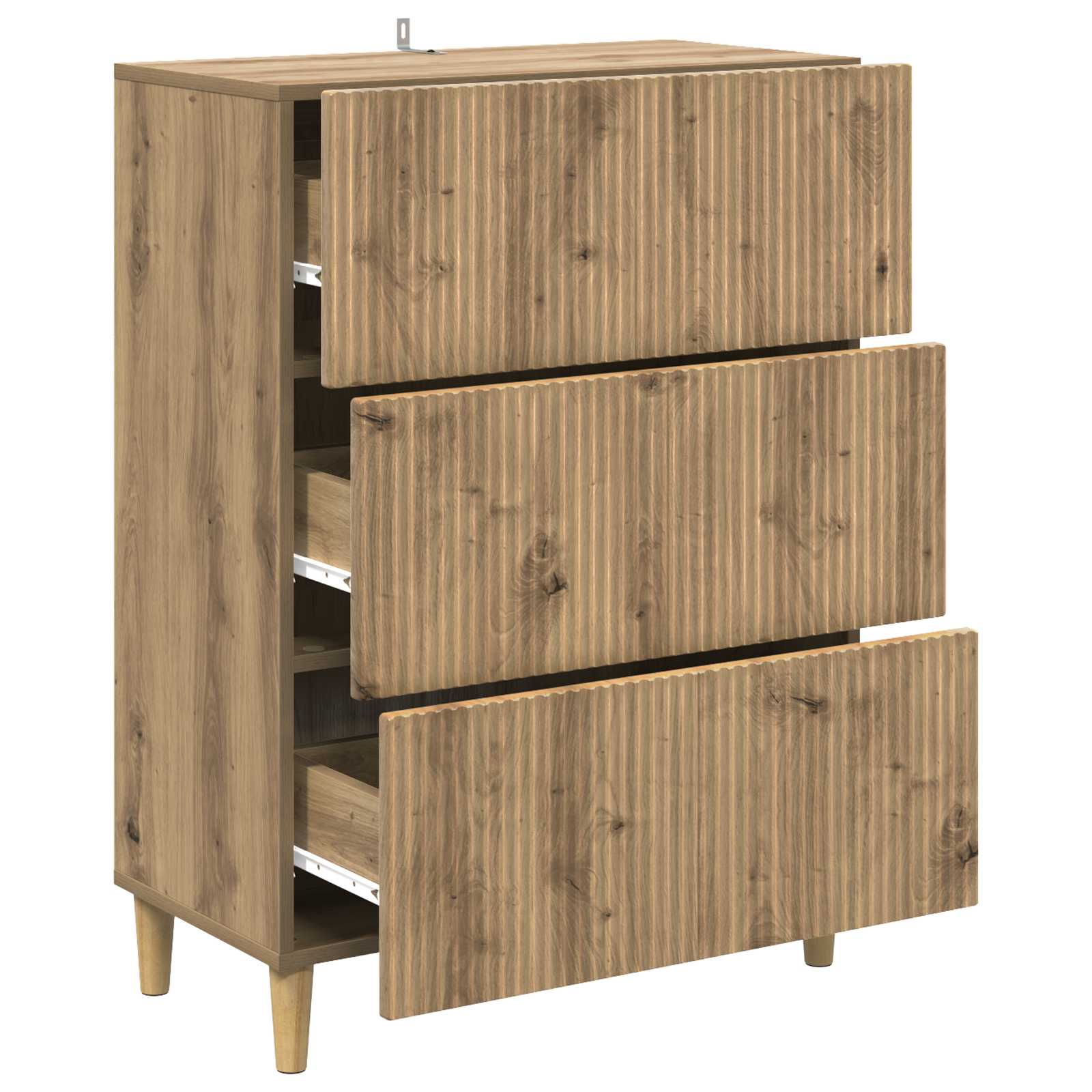Schubladenschrank Artisan-Eiche 66 x 34,5 x 90 cm Holzwerkstoff