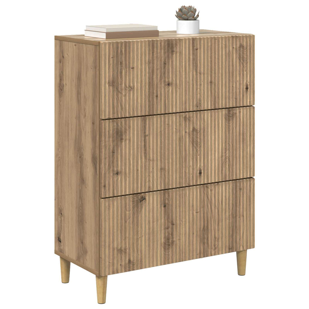 Schubladenschrank Artisan-Eiche 66 x 34,5 x 90 cm Holzwerkstoff