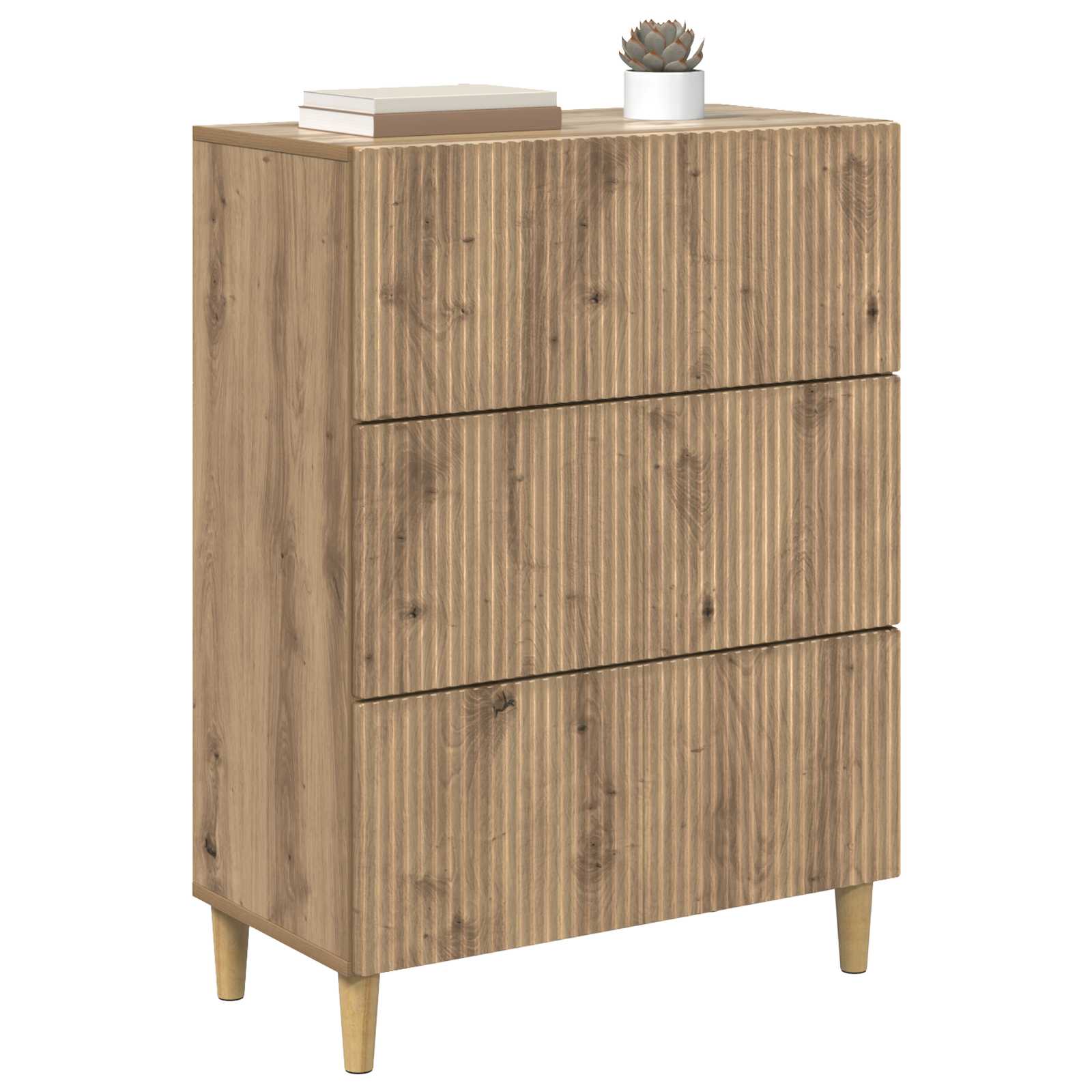 Schubladenschrank Artisan-Eiche 66 x 34,5 x 90 cm Holzwerkstoff