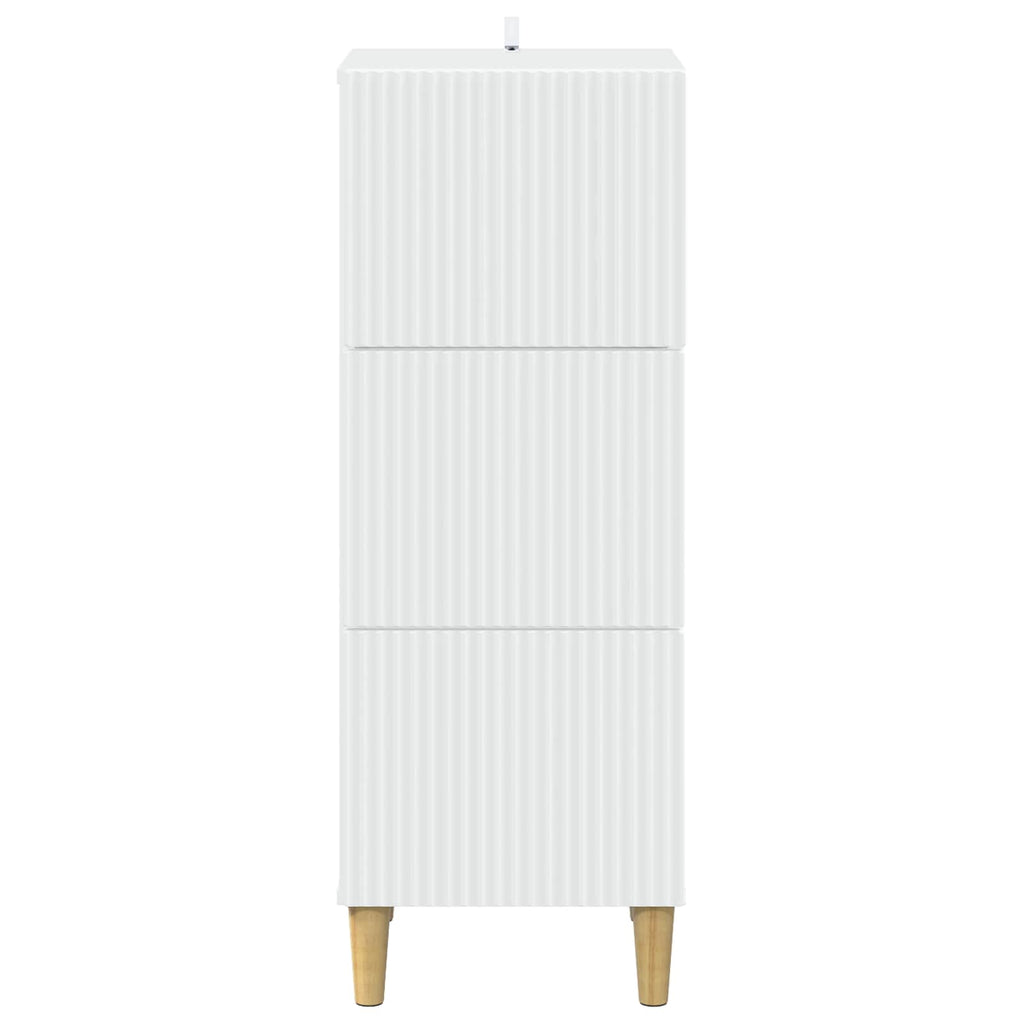 Schubladenschrank Weiß 33 x 34,5 x 90 cm Holzwerkstoff