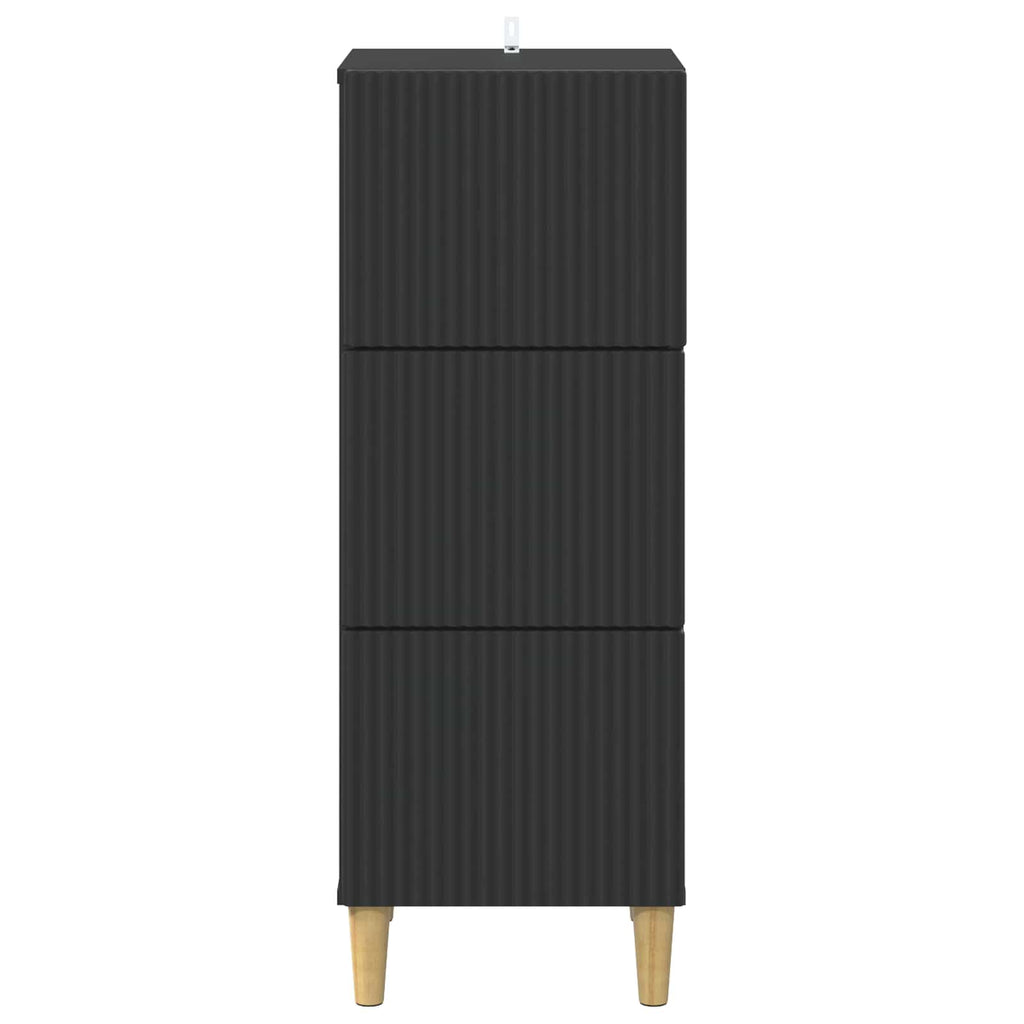 Schubladenschrank Schwarz 33 x 34,5 x 90 cm Holzwerkstoff