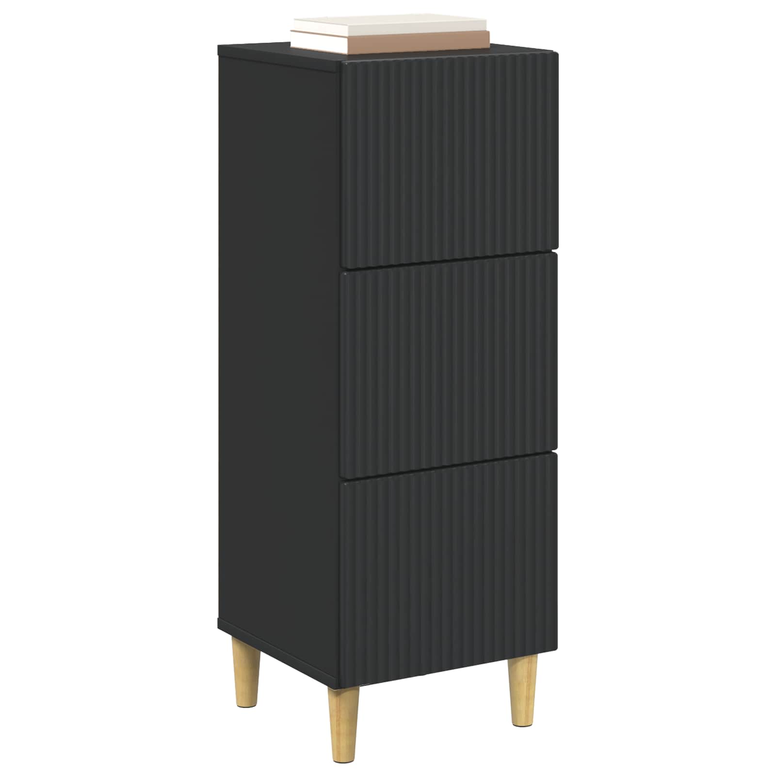 Schubladenschrank Schwarz 33 x 34,5 x 90 cm Holzwerkstoff