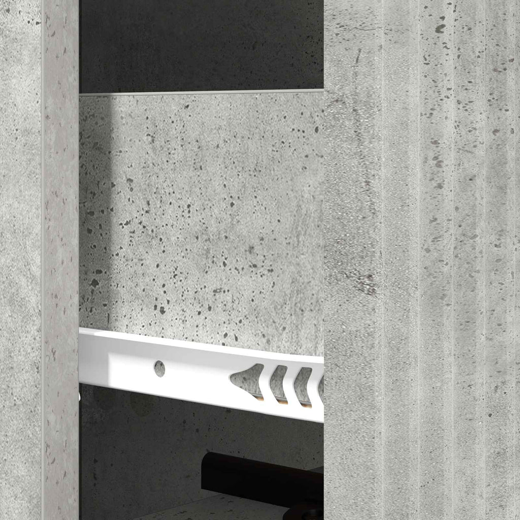Schubladenschrank Betongrau 33 x 34,5 x 90 cm Holzwerkstoff