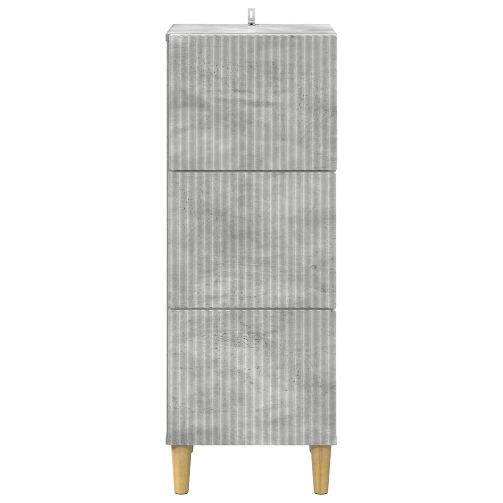 Schubladenschrank Betongrau 33 x 34,5 x 90 cm Holzwerkstoff