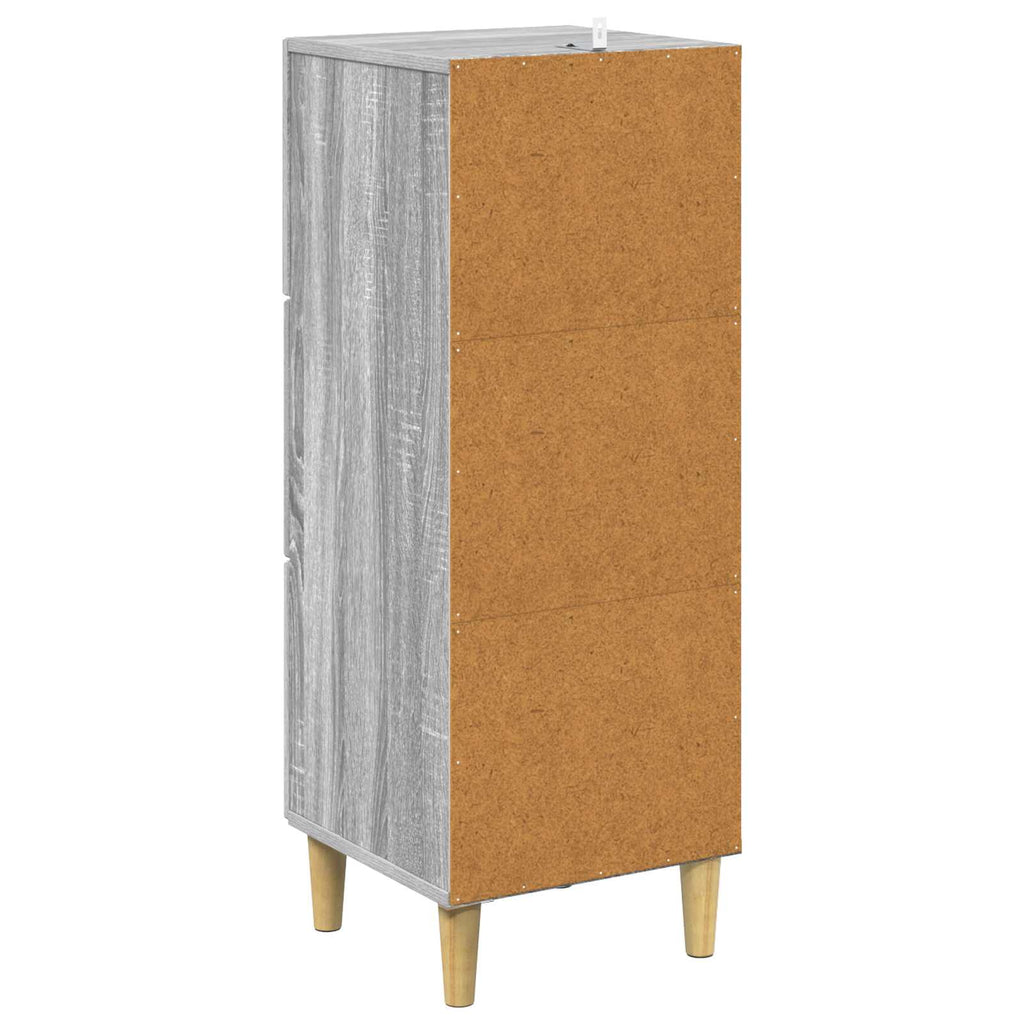 Schubladenschrank Graues Sonoma 33 x 34,5 x 90 cm Holzwerkstoff