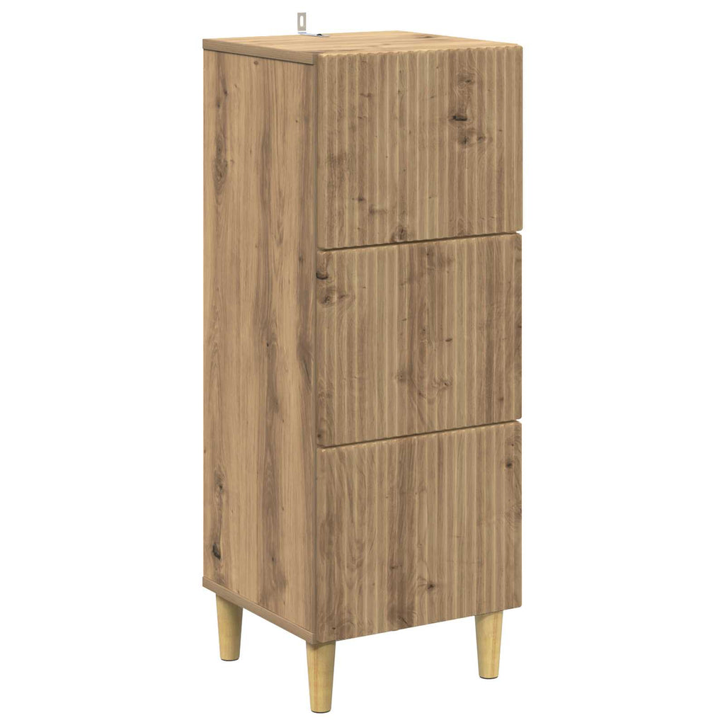 Schubladenschrank Artisan-Eiche 33 x 34,5 x 90 cm Holzwerkstoff