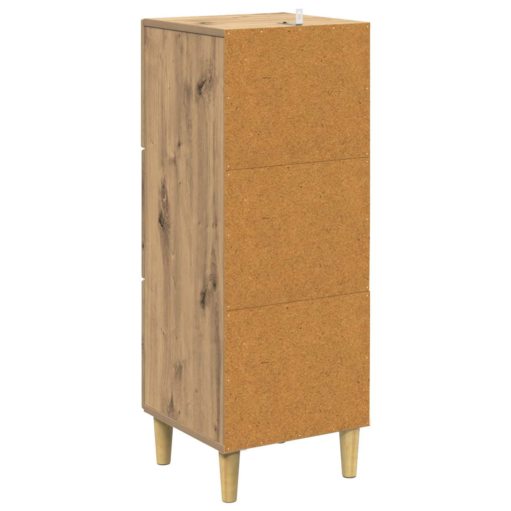 Schubladenschrank Artisan-Eiche 33 x 34,5 x 90 cm Holzwerkstoff