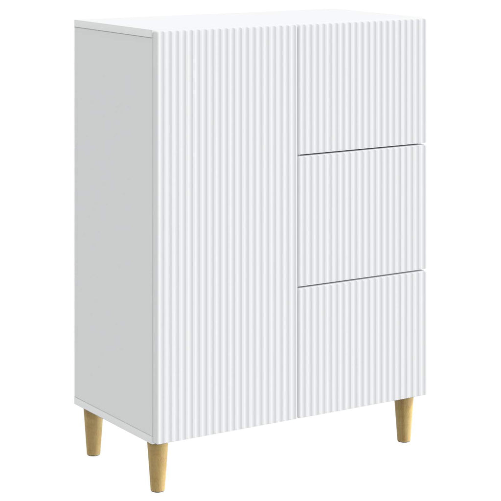 Sideboard mit Schubladen Weiß 66 x 34,5 x 90 cm Holzwerkstoff