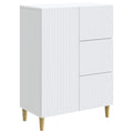 Sideboard mit Schubladen Weiß 66 x 34,5 x 90 cm Holzwerkstoff