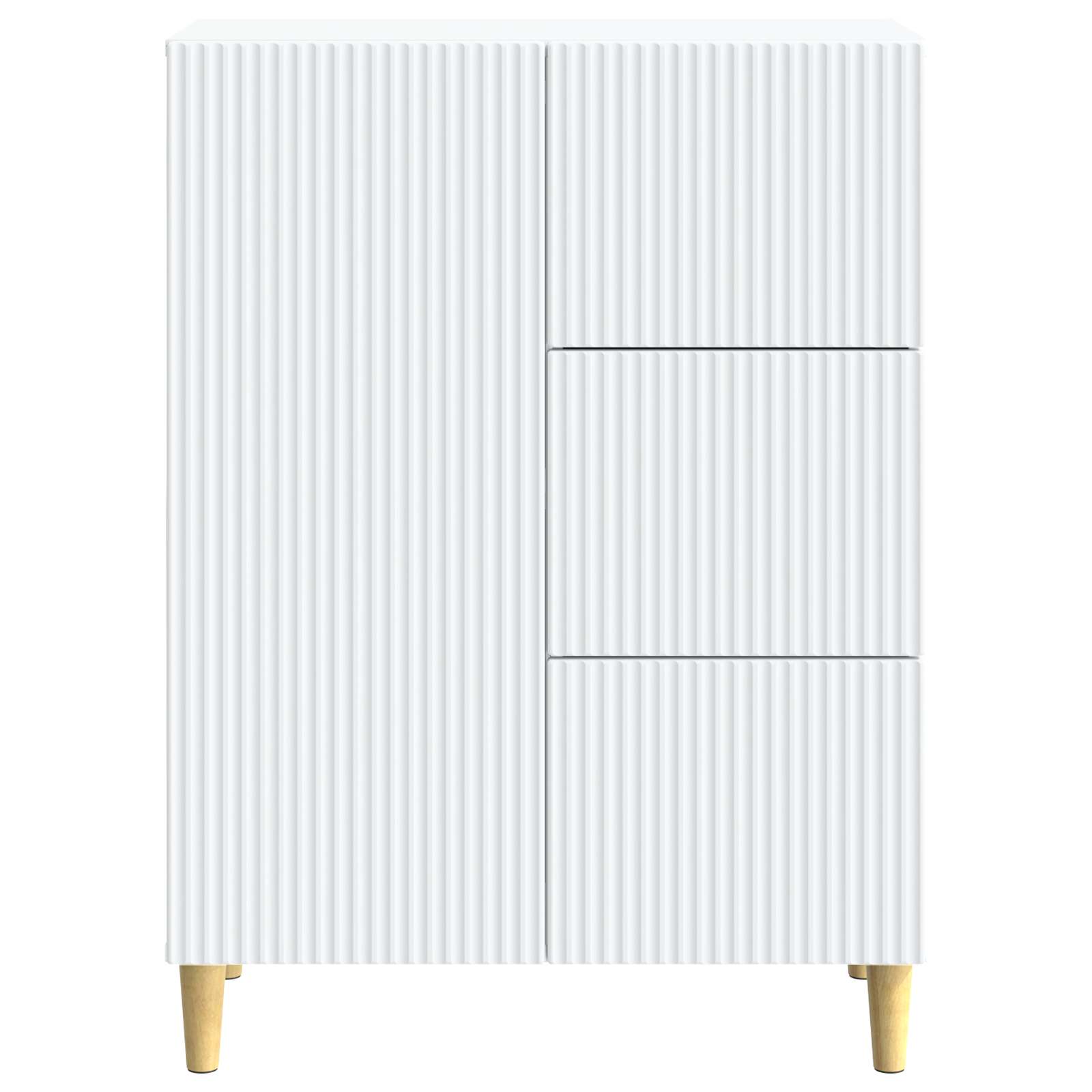 Sideboard mit Schubladen Weiß 66 x 34,5 x 90 cm Holzwerkstoff