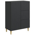 Sideboard Schwarz 66 x 34,5 x 90 cm Holzwerkstoff