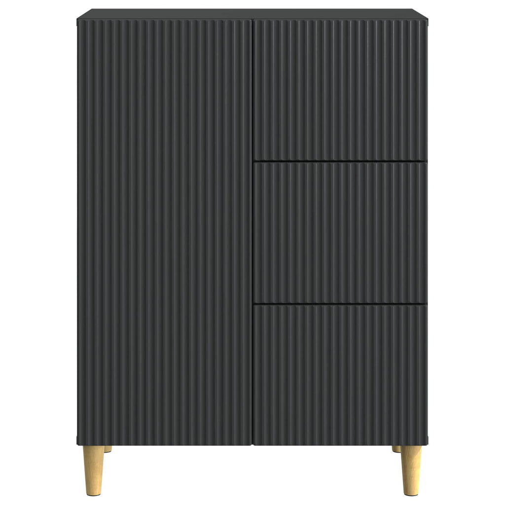 Sideboard Schwarz 66 x 34,5 x 90 cm Holzwerkstoff