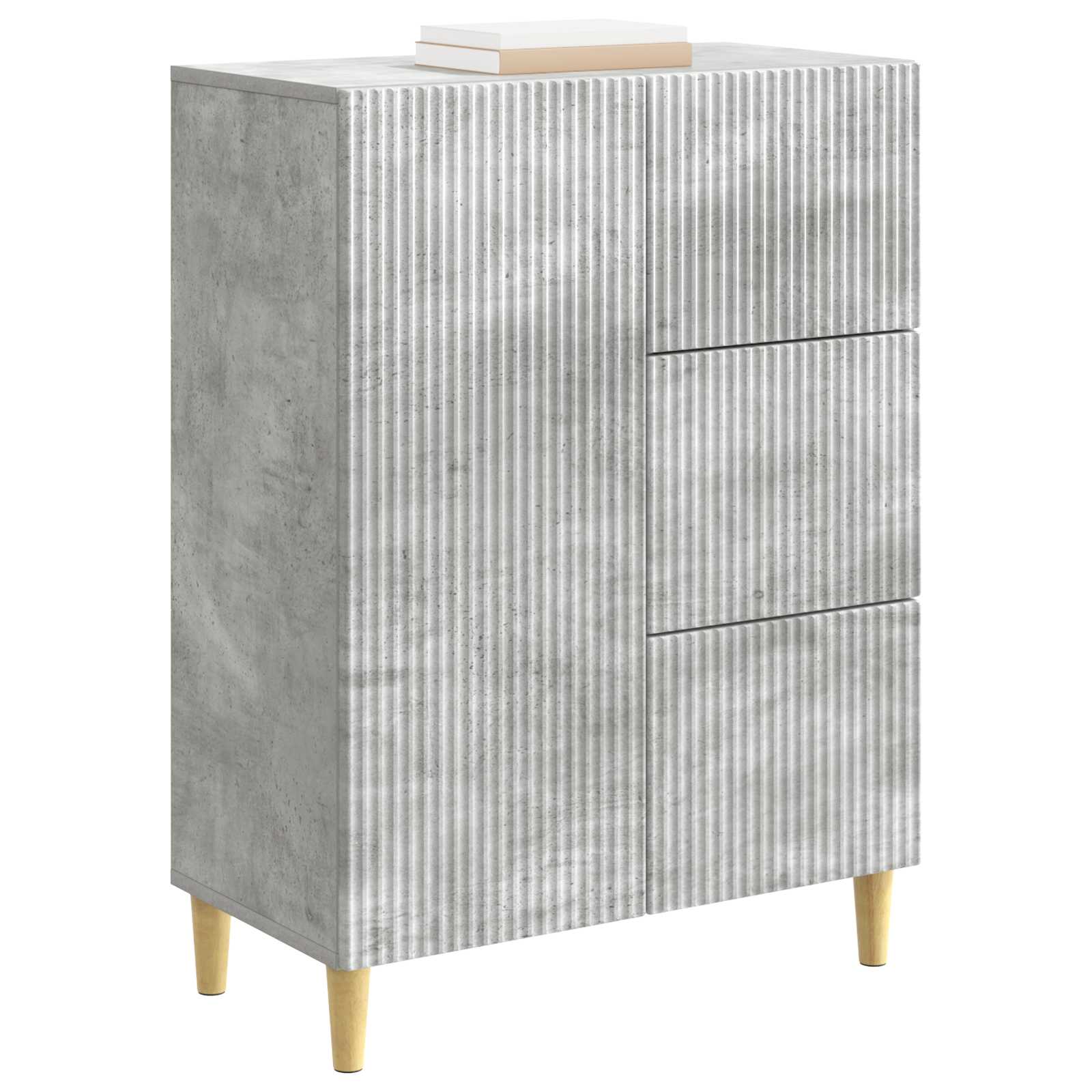 Sideboard Betongrau 66 x 34,5 x 90 cm Holzwerkstoff