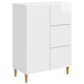 Sideboard Hochglanz Weiß 66 x 34,5 x 90 cm Holzwerkstoff