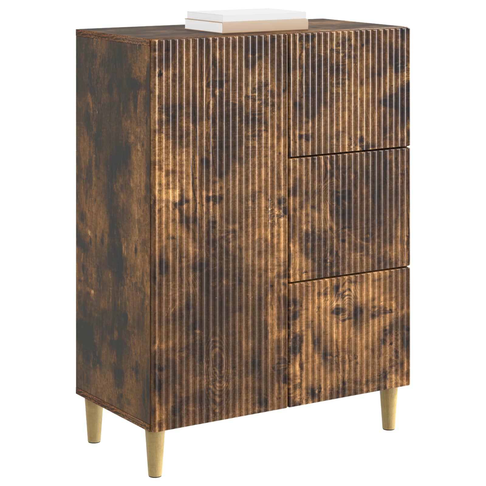 Sideboard Geräucherte Eiche 66 x 34,5 x 90 cm Holzwerkstoff